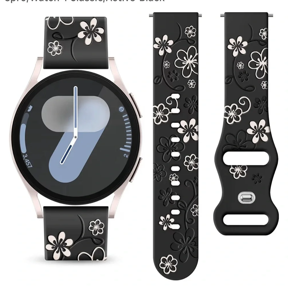 Floral Black Smartwatch by